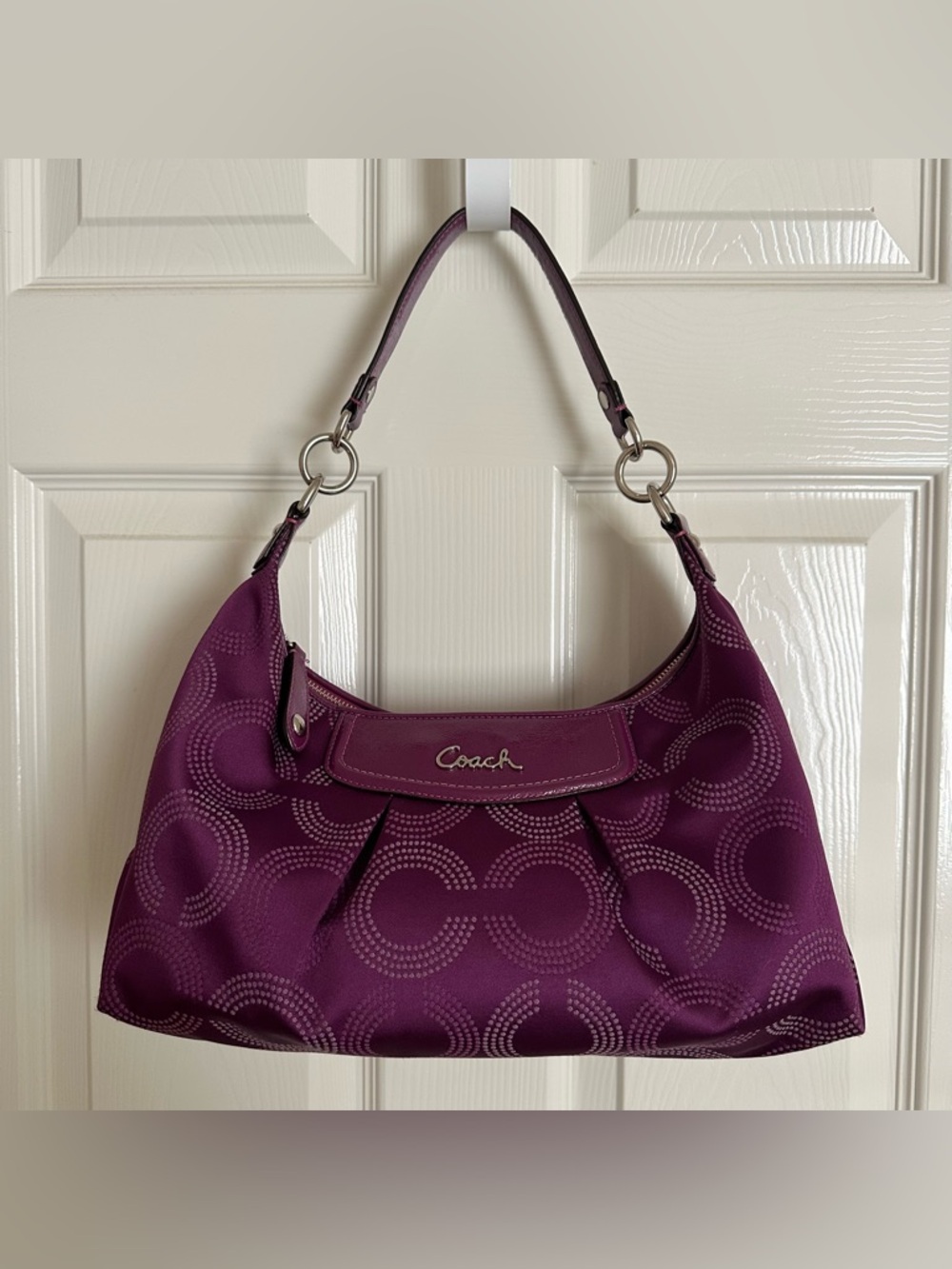 VINTAGE coach Ashley shoulder bag purple optic